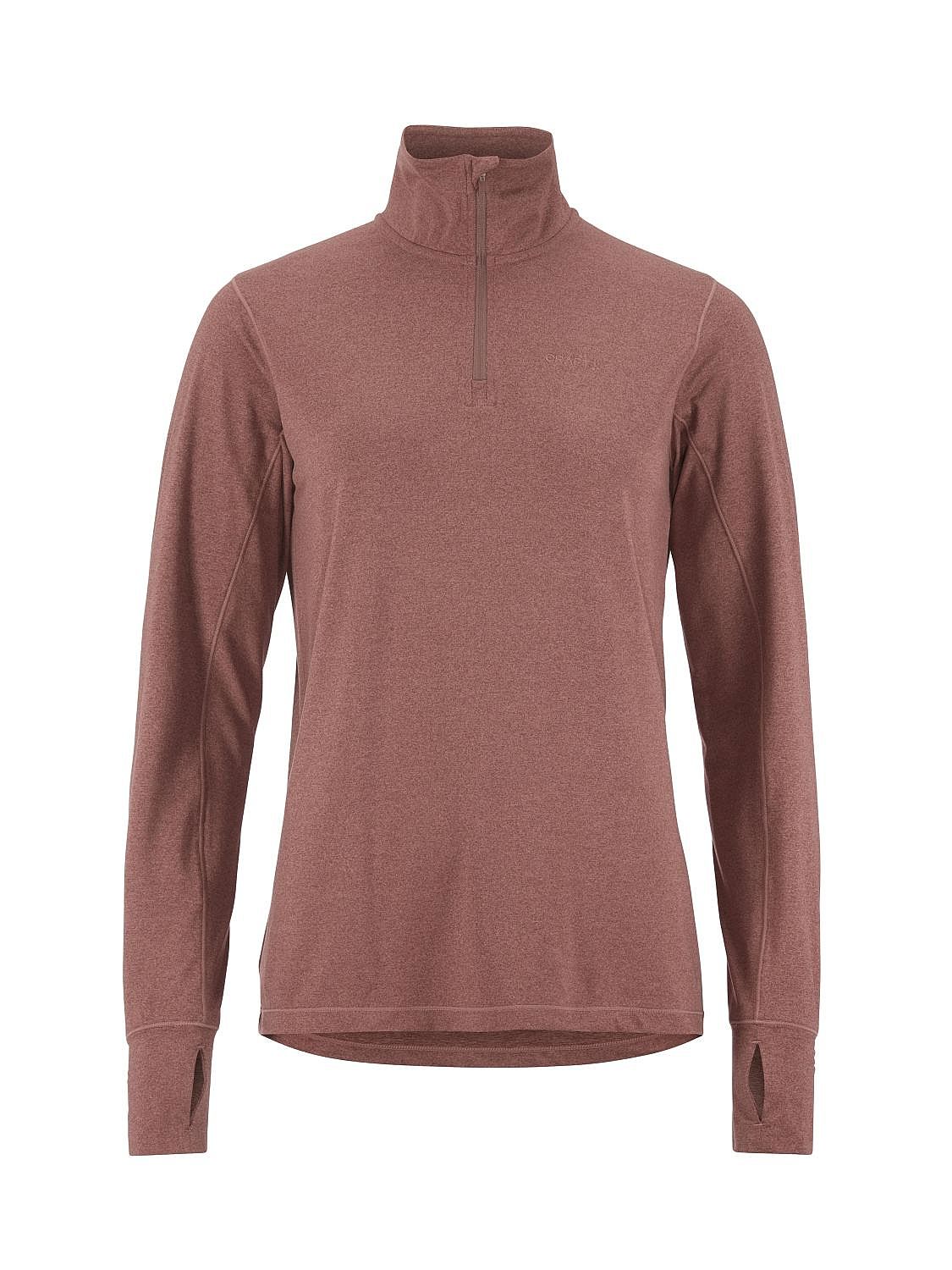 119398-Craft-Flow-Half-Zip-ondershirt-lange-mouw-roze-dames-afbeelding-1