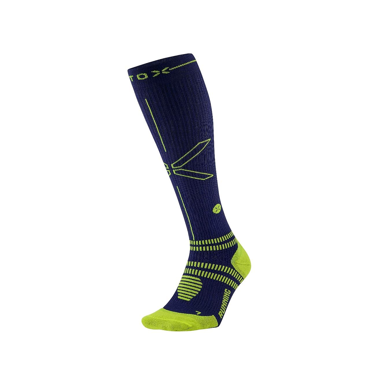 116179-Stox-Running-Socks-donkerblauwgeel-heren-afbeelding-1