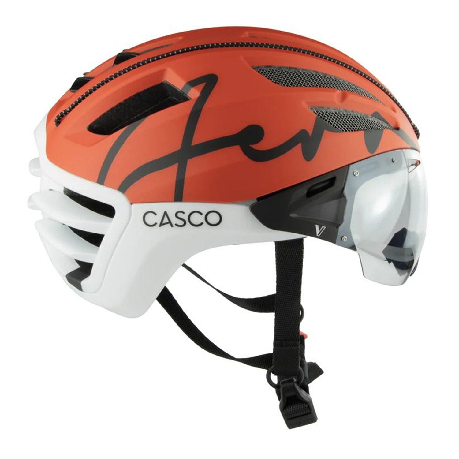 142176-Casco-SPEEDairo-Aero-Burned-fietshelm-oranjewit-afbeelding-2