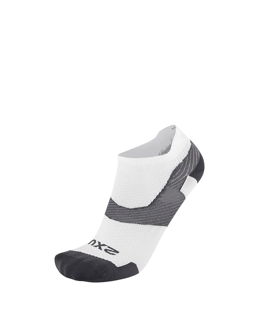 UA7027E-WHT-GRY-2XU-Vectr-Ultralight-No-Show-hardloopsokken-WhiteGrey-unisex-afbeelding-1