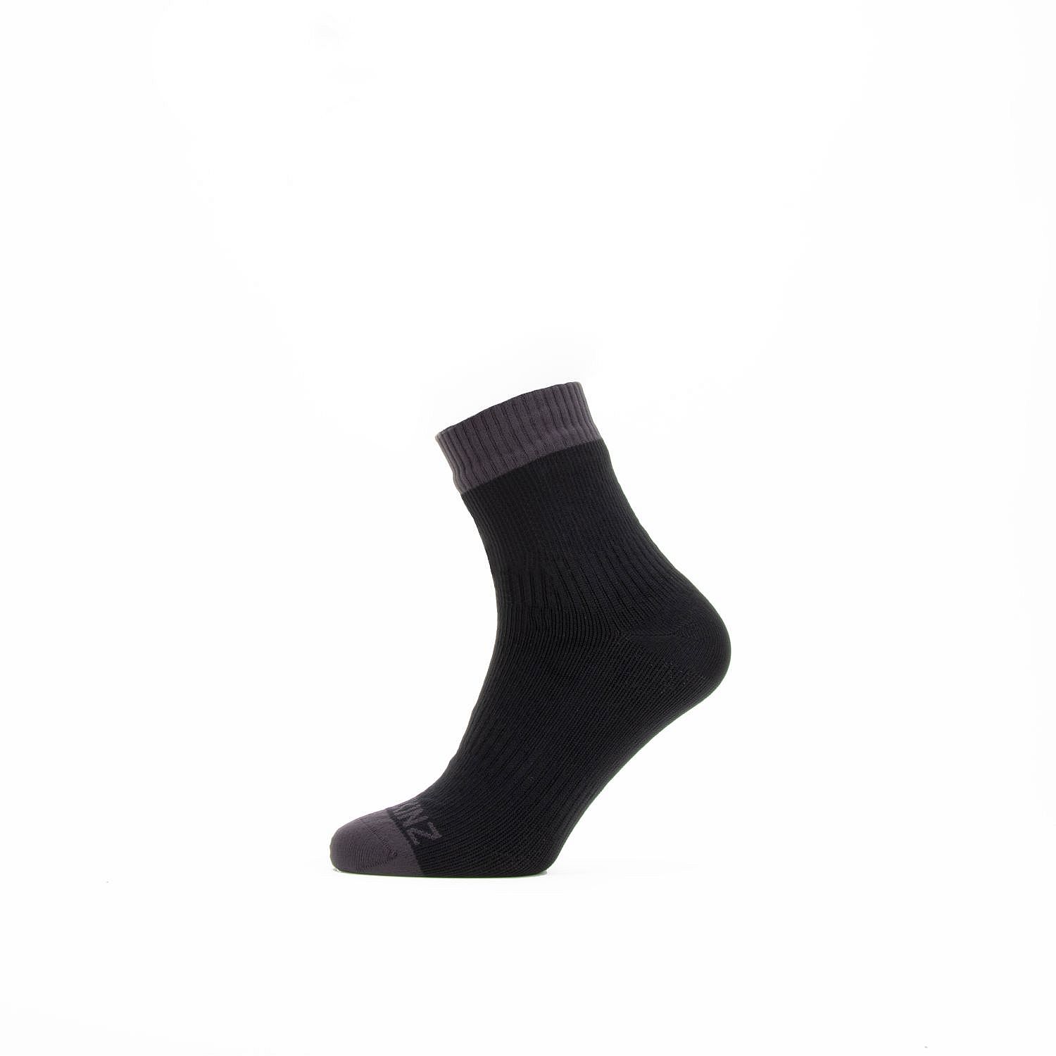 11100054-0101-Sealskinz-Warm-weather-fietssok-zwartgrijs-unisex-afbeelding-1