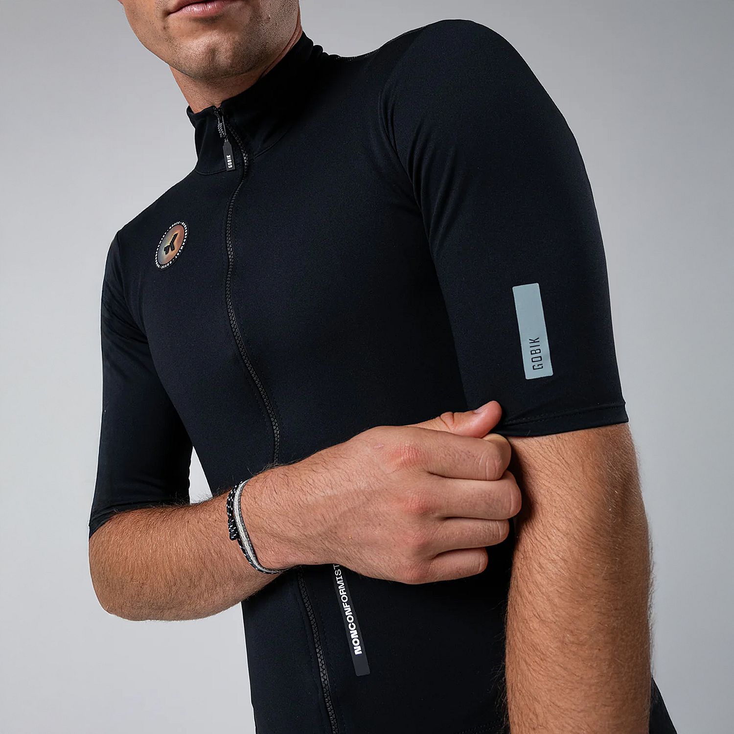 106018-Gobik-Envy-2.0-Jet-Black-fietsjas-korte-mouw-heren-afbeelding-2