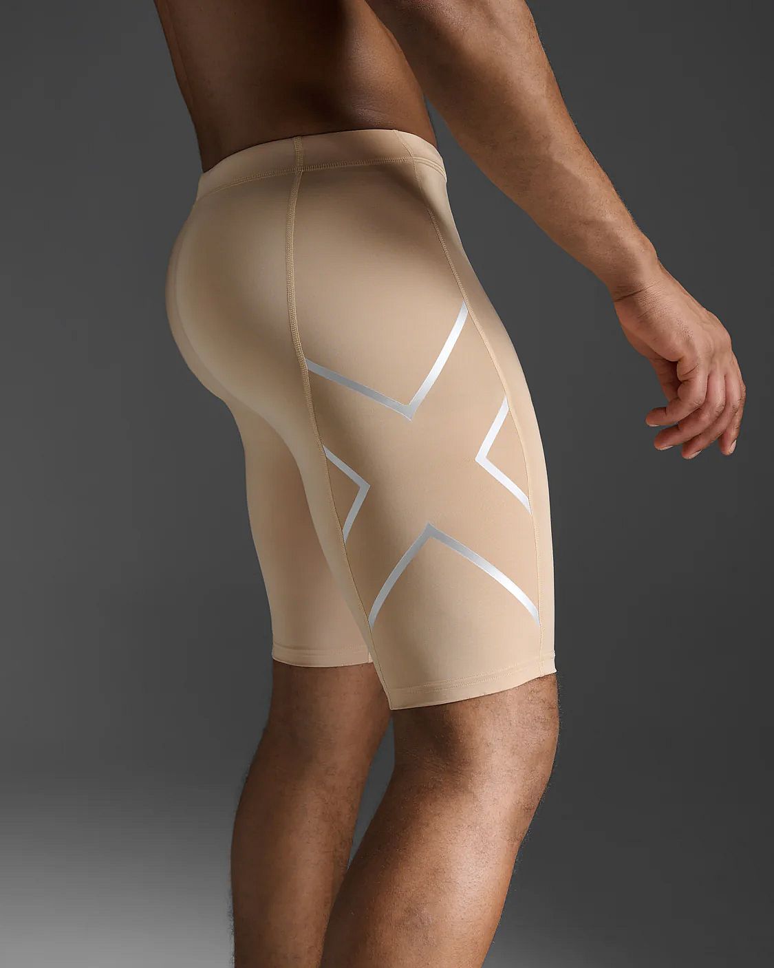 113472-2XU-Core-Compression-Shorts-BeigeSilver-Heren-afbeelding-3