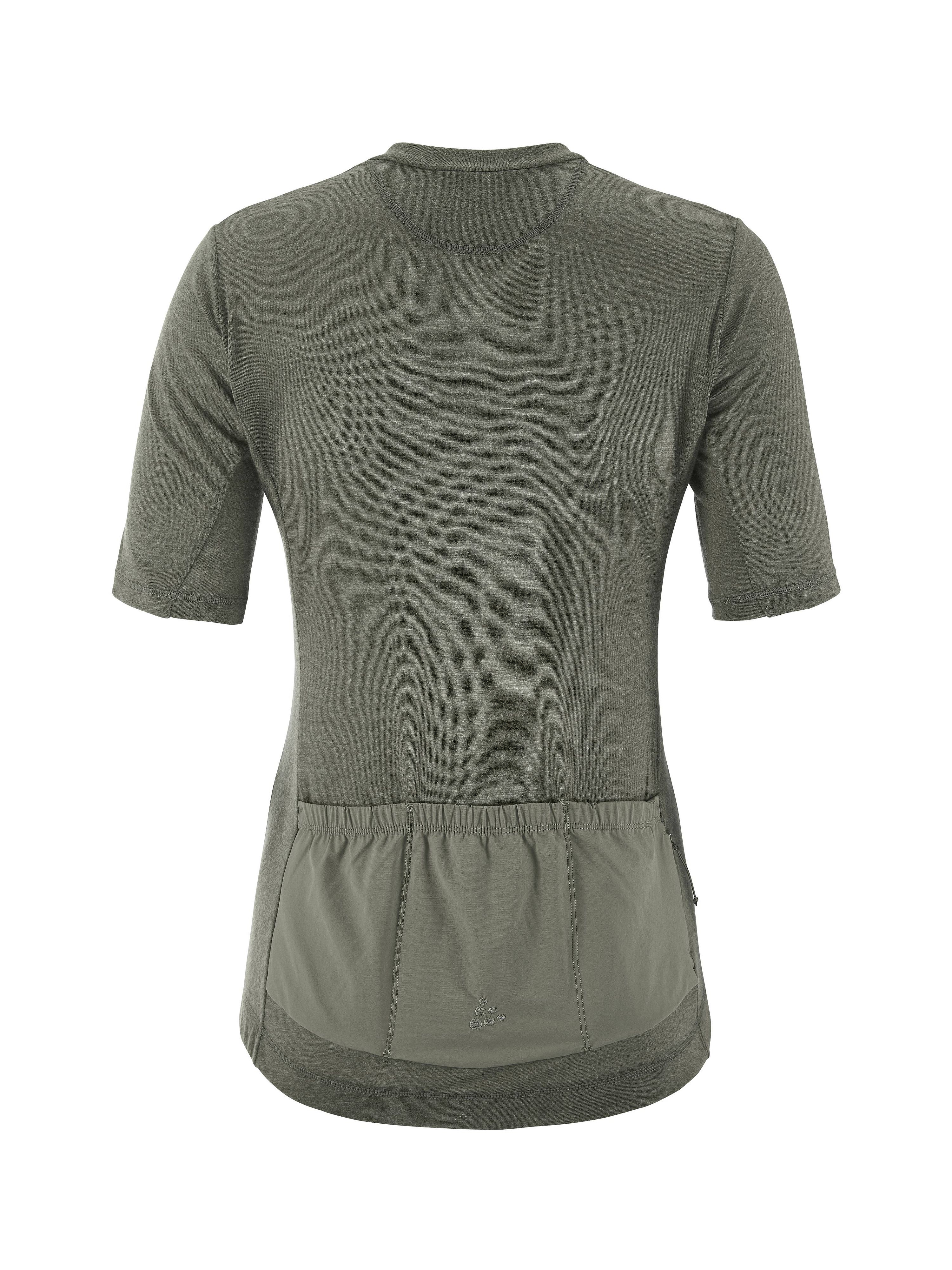 143002-Craft-everyday-wool-korte-mouw-fietsshirt-dames-leaf-melange-afbeelding-2
