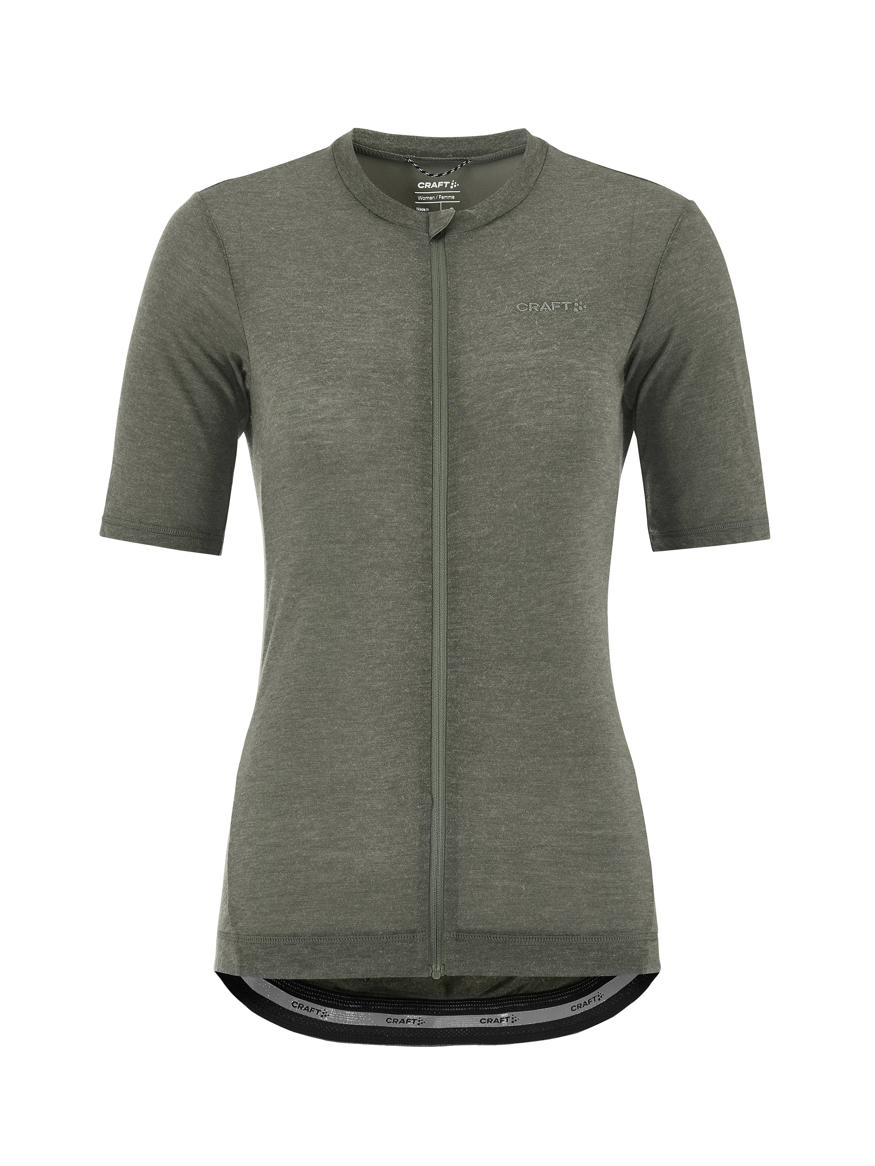 C17346-647M-Craft-everyday-wool-korte-mouw-fietsshirt-dames-leaf-melange-afbeelding-1