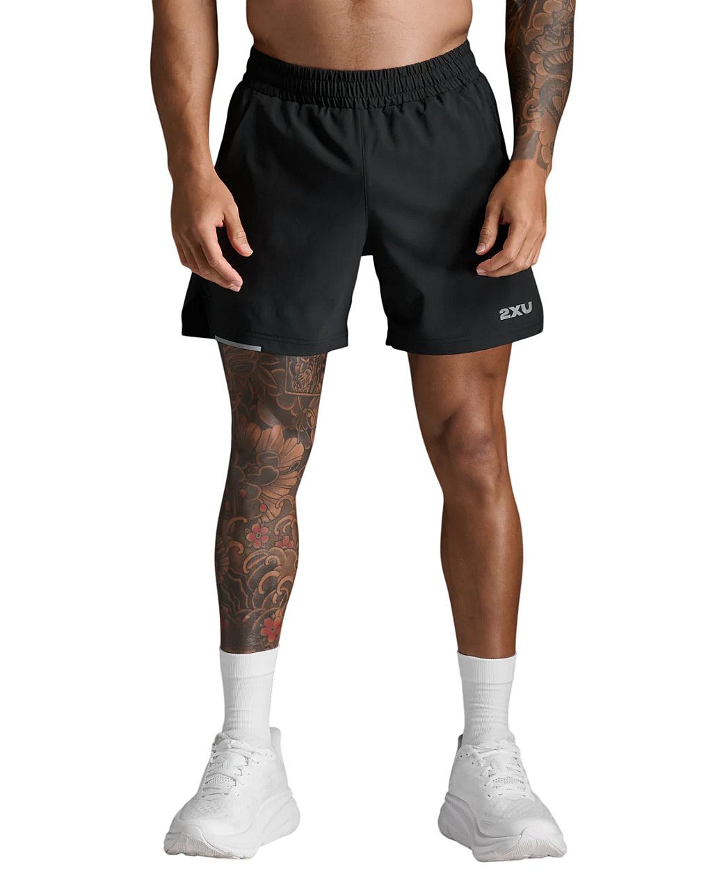 113630-2XU-Aero-5-Inch-Shorts-BlackSilver-Reflective-Heren-afbeelding-1