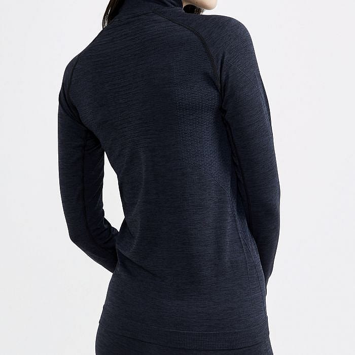 80982-Craft-Core-dry-active-comfort-shirt-lange-mouw-half-zip-zwart-dames-afbeelding-3