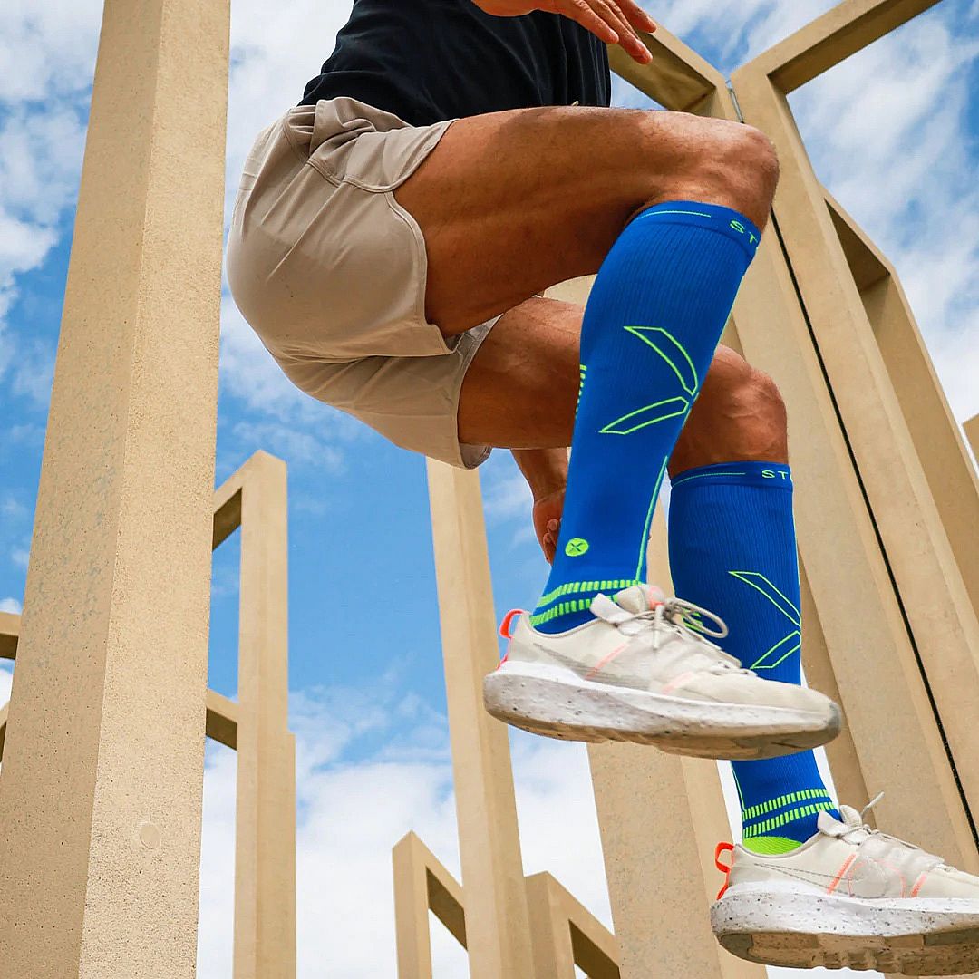 116205-Stox-Running-Ultralight-Socks-blauwgeel-heren-afbeelding-6