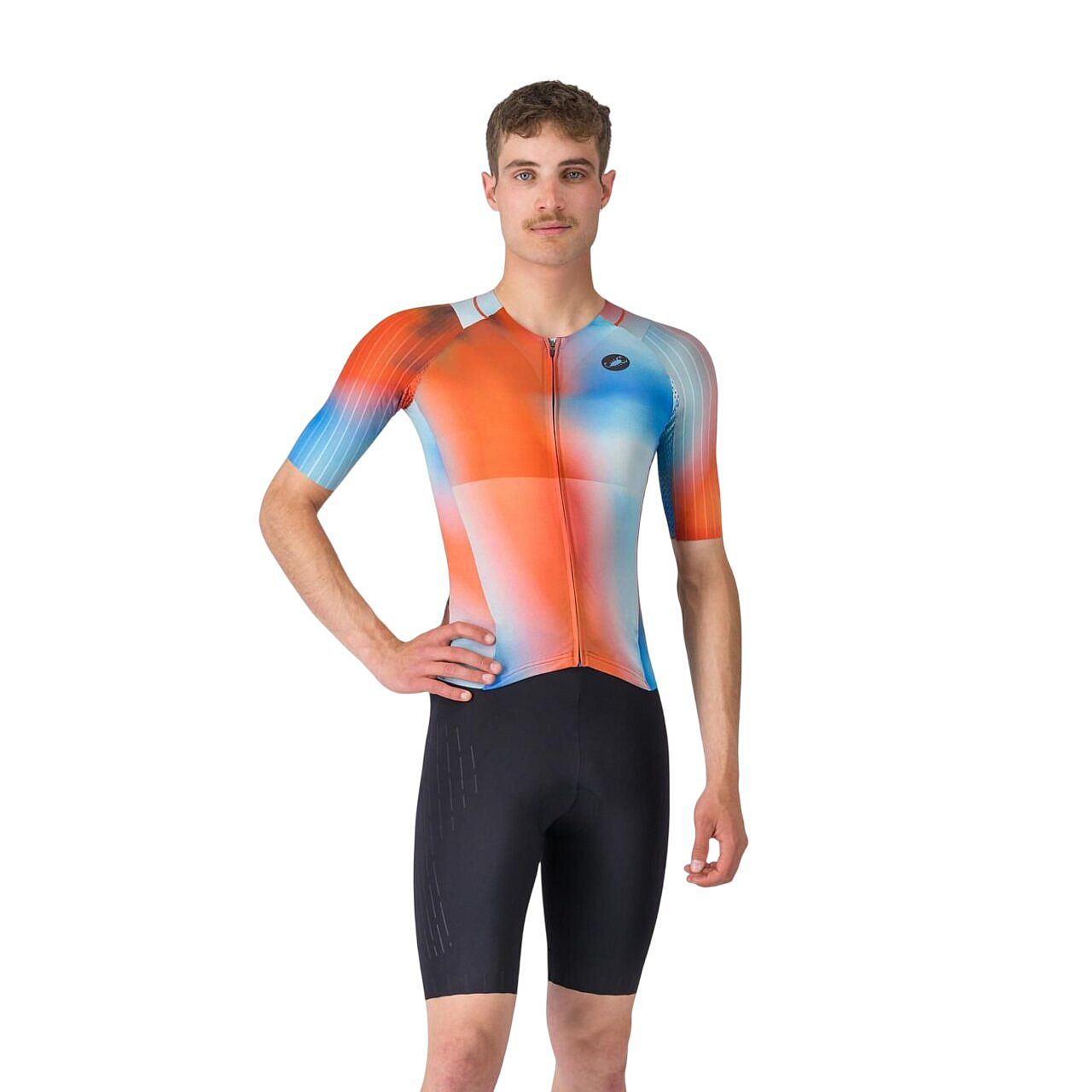 143357-Castelli-free-sanremo-3-suit-short-sleeve-paprikawinter-sky-black-heren-afbeelding-1