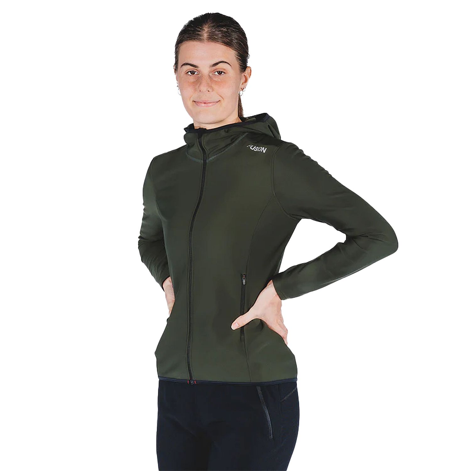 0300-FGR-Fusion-Recharge-Hoodie-donkergroen-dames-afbeelding-1