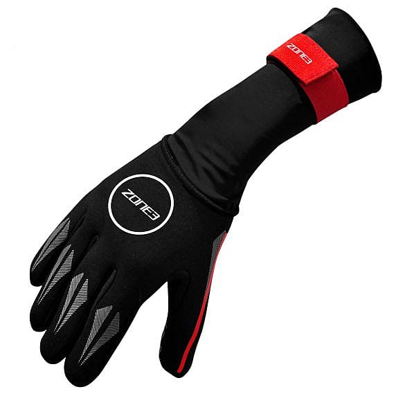 43020-Zone3-Neopreen-zwemhandschoenen-zwartrood-afbeelding-1