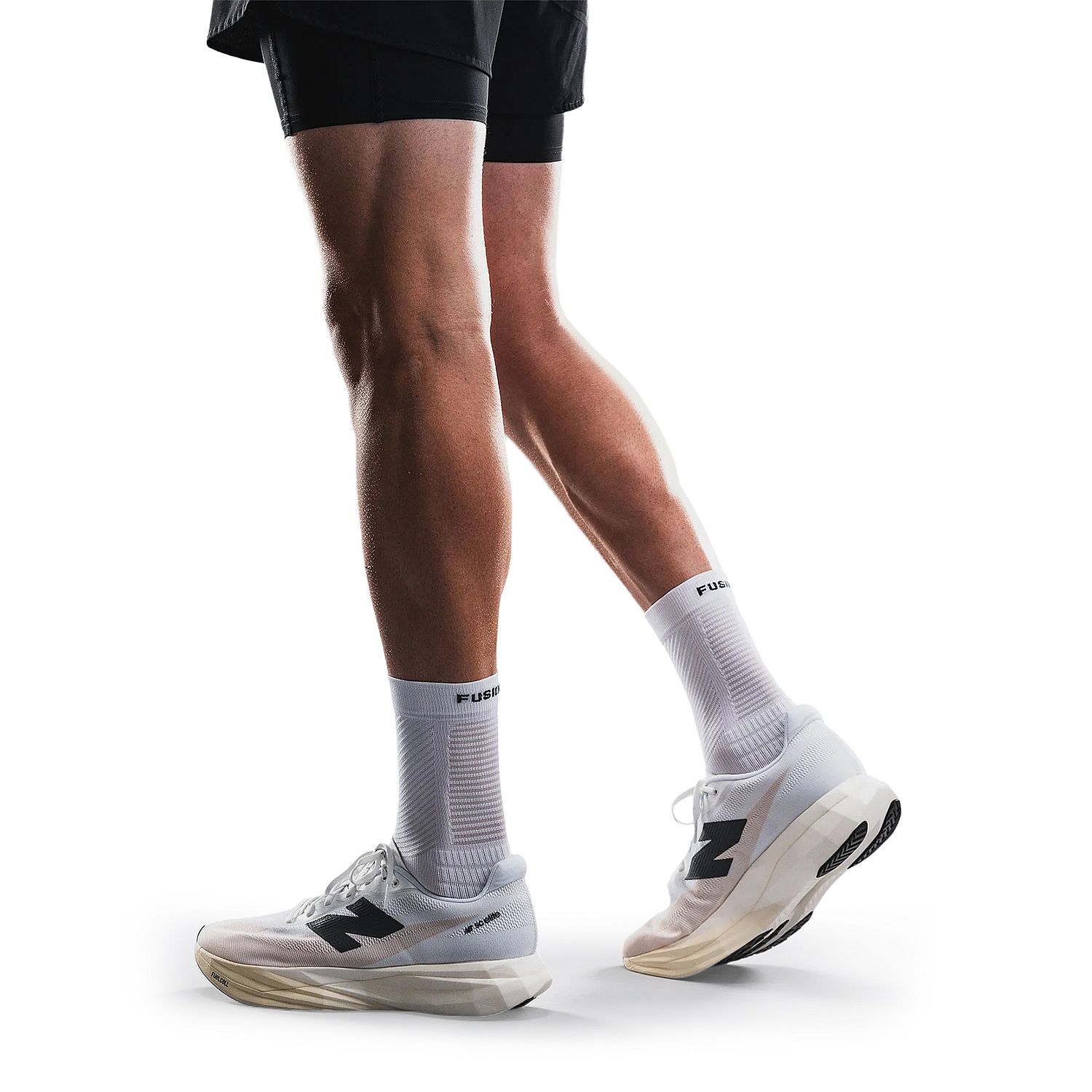 1283-WHT-Fusion-Tempo-Pro-Run-Sock-unisex-wit-afbeelding-1
