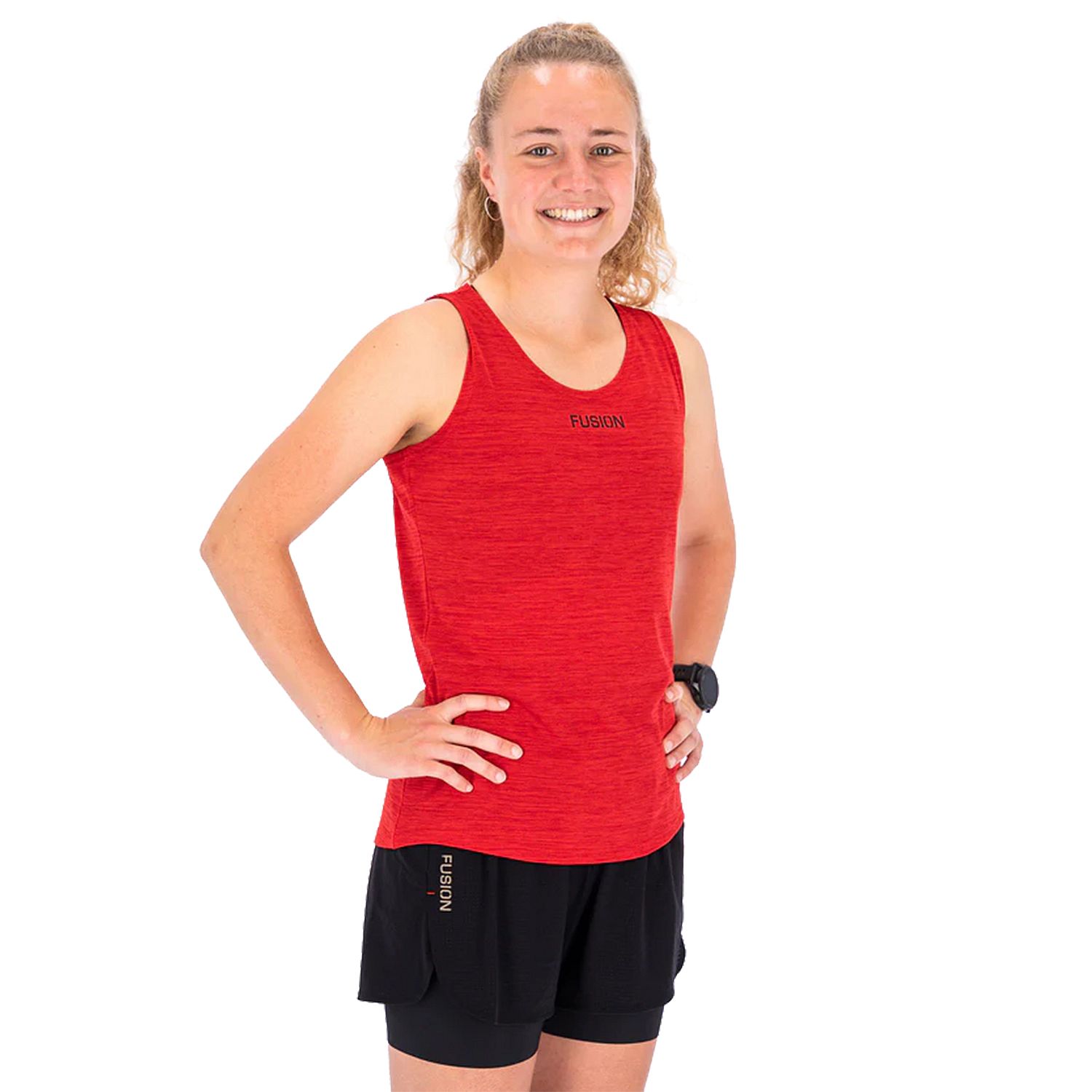 88684-Fusion-C3-Singlet-rood-dames-afbeelding-1