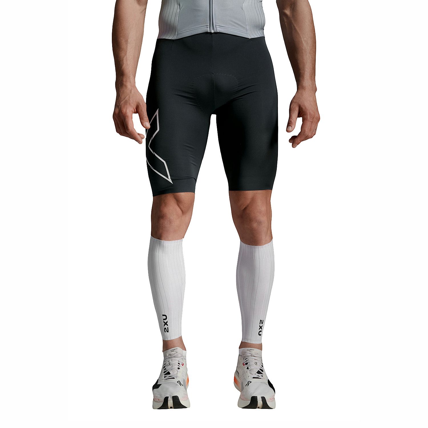 141871-2XU-Light-speed-aero-calf-guards-WhiteBlack-heren-afbeelding-3