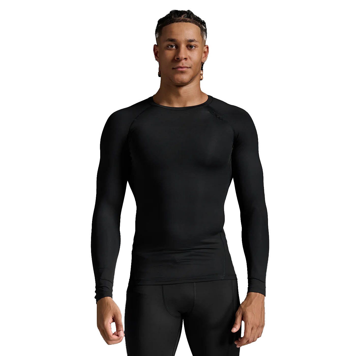 113415-2XU-Core-Compression-hardloopshirt-lange-mouw-BlackNo-Logo-Heren-afbeelding-1