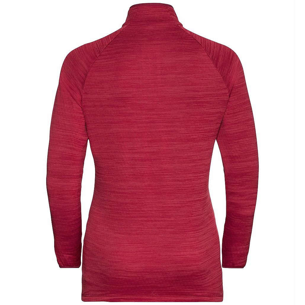 83659-Odlo-Run-Easy-Warm-zip-Millennium-Element-hardloopshirt-lange-mouw-rood-dames-afbeelding-2