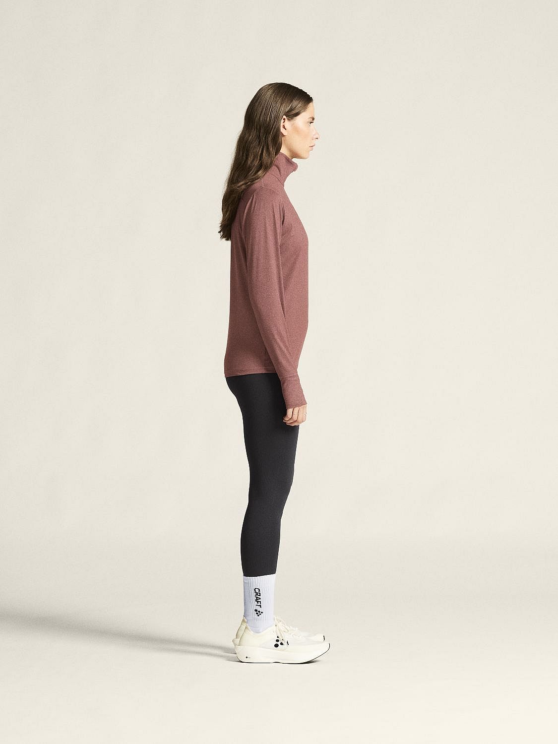 119400-Craft-Flow-Half-Zip-ondershirt-lange-mouw-roze-dames-afbeelding-4