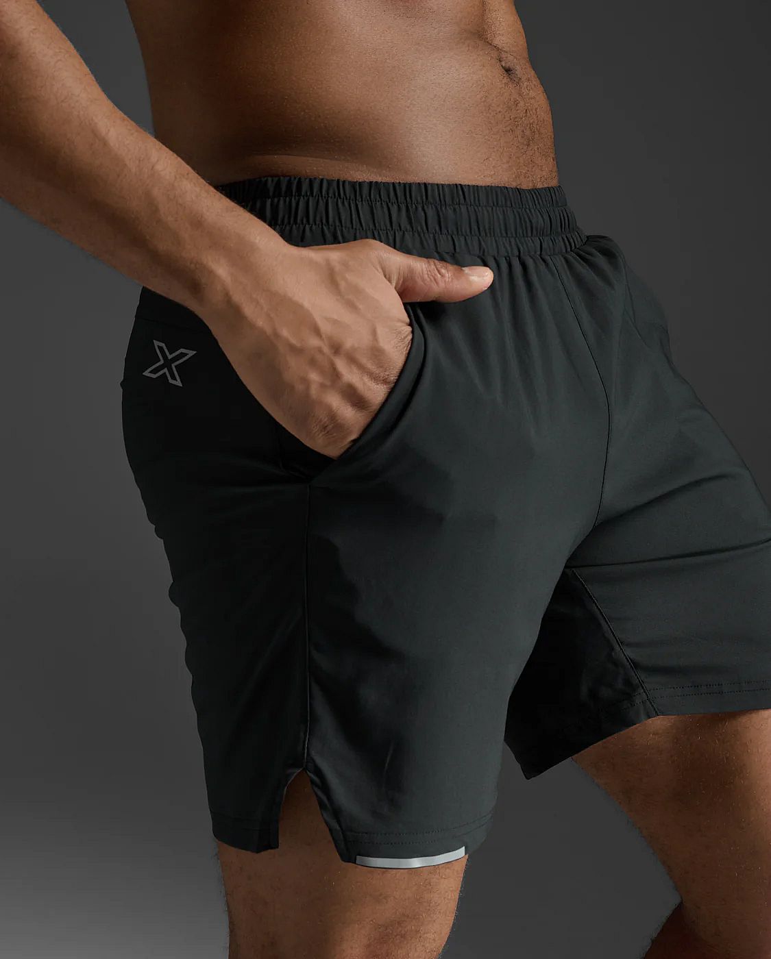 113636-2XU-Aero-7-Inch-Shorts-BlackSilver-Reflective-Heren-afbeelding-5