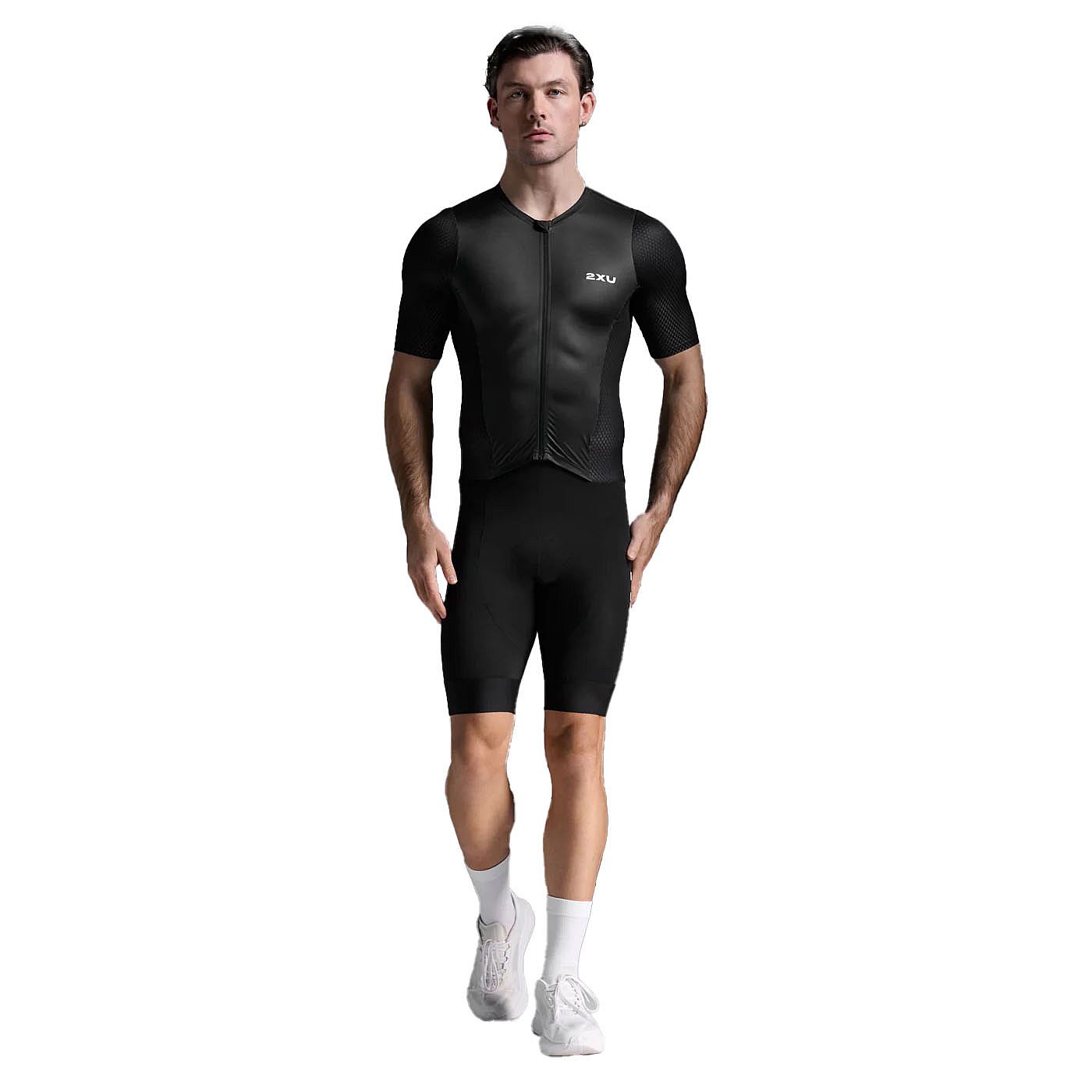 113323-2XU-Aero-Hex-Trisuit-korte-mouw-BlackWhite-Heren-afbeelding-1