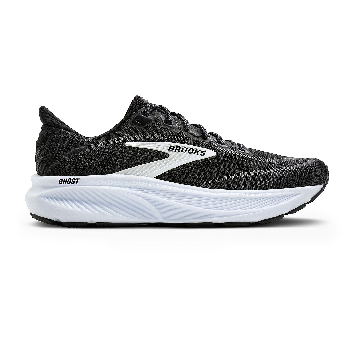 145111-Brooks-Ghost-18-hardloopschoenen-BlackGreyWhite-heren-afbeelding-1