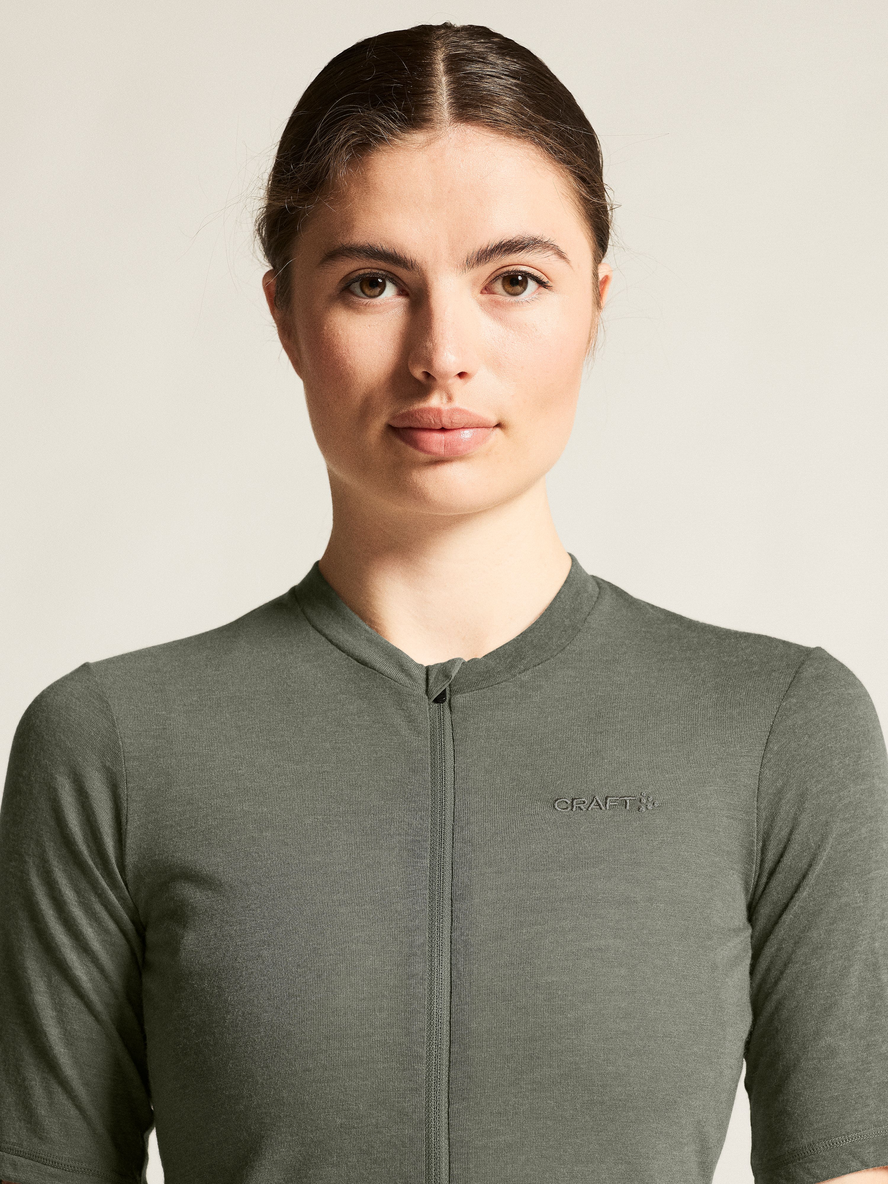 142998-Craft-everyday-wool-korte-mouw-fietsshirt-dames-leaf-melange-afbeelding-7