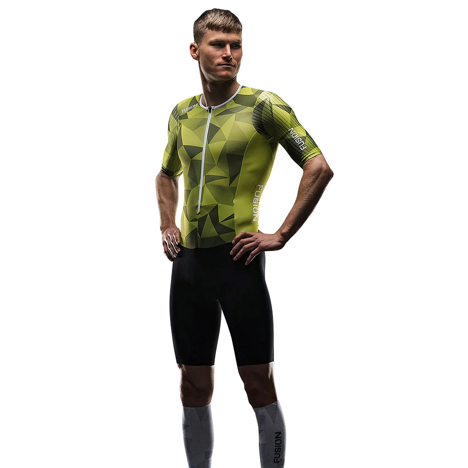 1016-LIM-Fusion-TEMPO-One-Suit-korte-mouw-lime-unisex-afbeelding-1