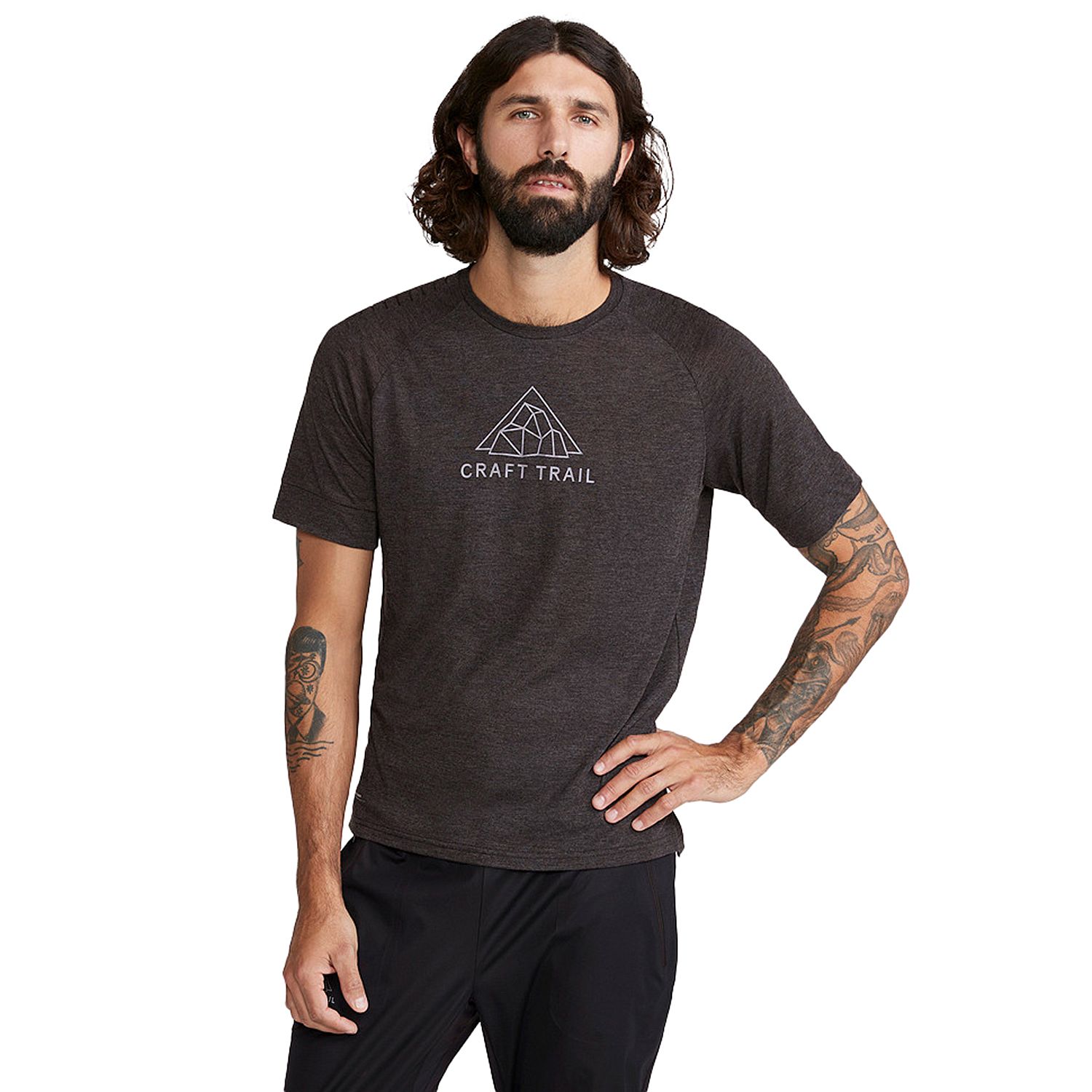 104638-Craft-ADV-Trail-Wool-korte-mouw-hardloopshirt-zwart-heren-afbeelding-1