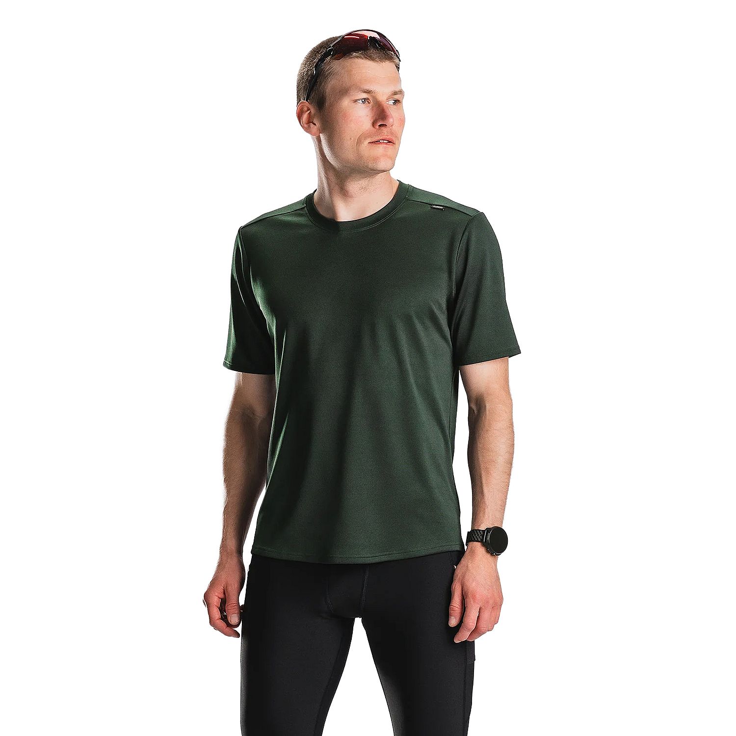 144476-Fusion-Tempo-Two-Run-T-shirt-heren-groen-afbeelding-1