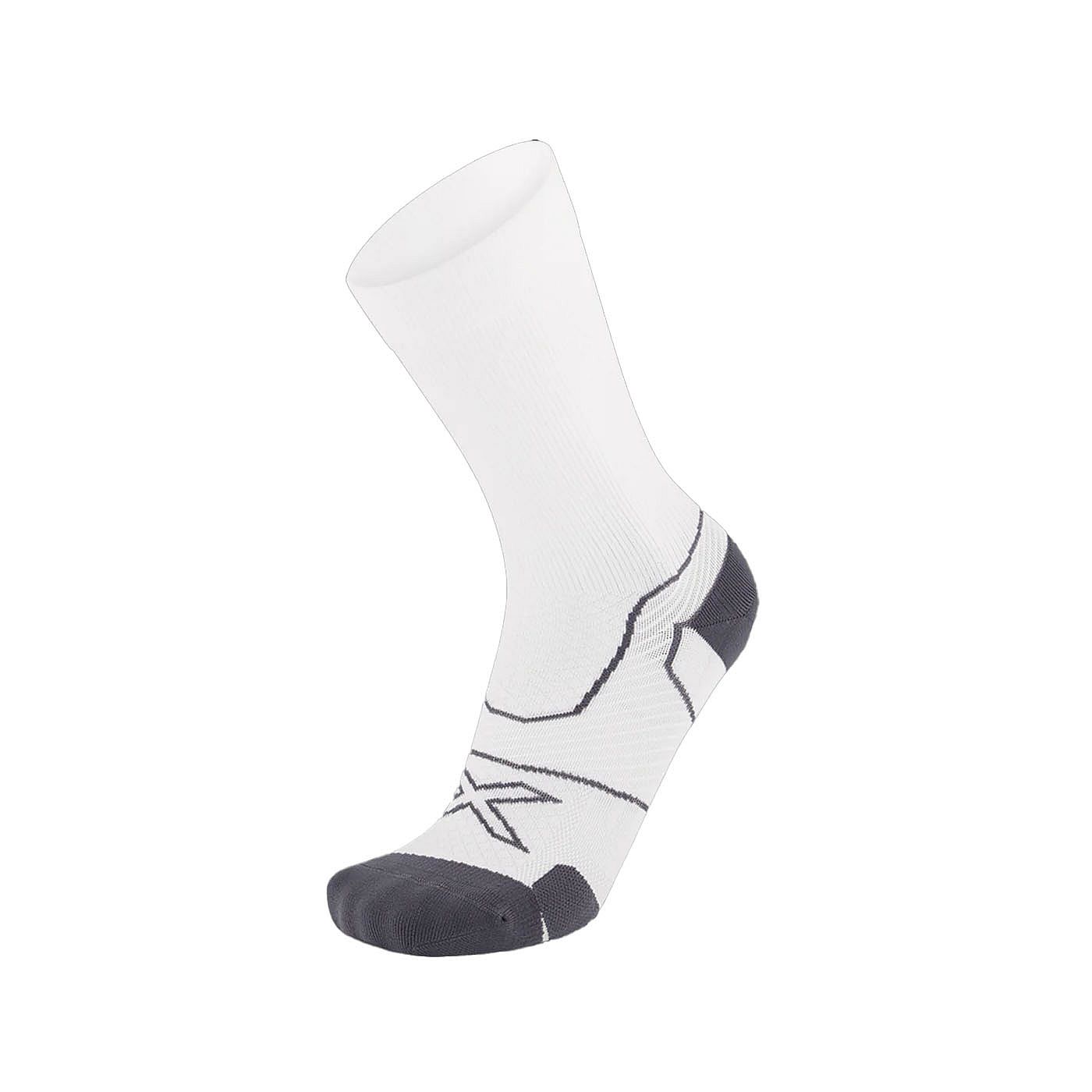 UA5053E-WHTGRY-2XU-Vectr-Cushion-Crew-hardloopsokken-WhiteGrey-unisex-afbeelding-1