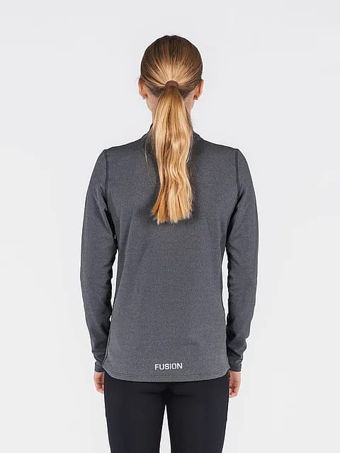 94466-Fusion-C3-Zip-Neck-donkergrijs-dames-afbeelding-2