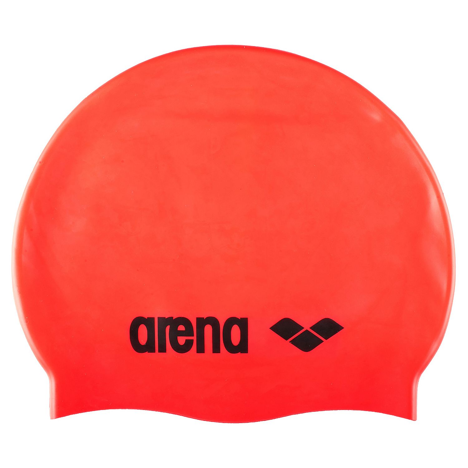 105274-Arena-Classic-Silicone-swimcap-fluo-redzwart-afbeelding-1
