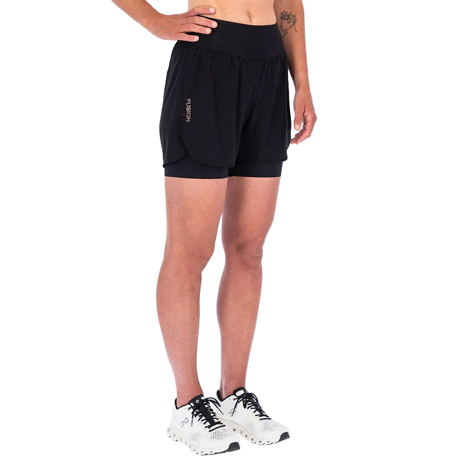 1075-BLK-Fusion-SLi-Shorts-zwart-dames-afbeelding-1
