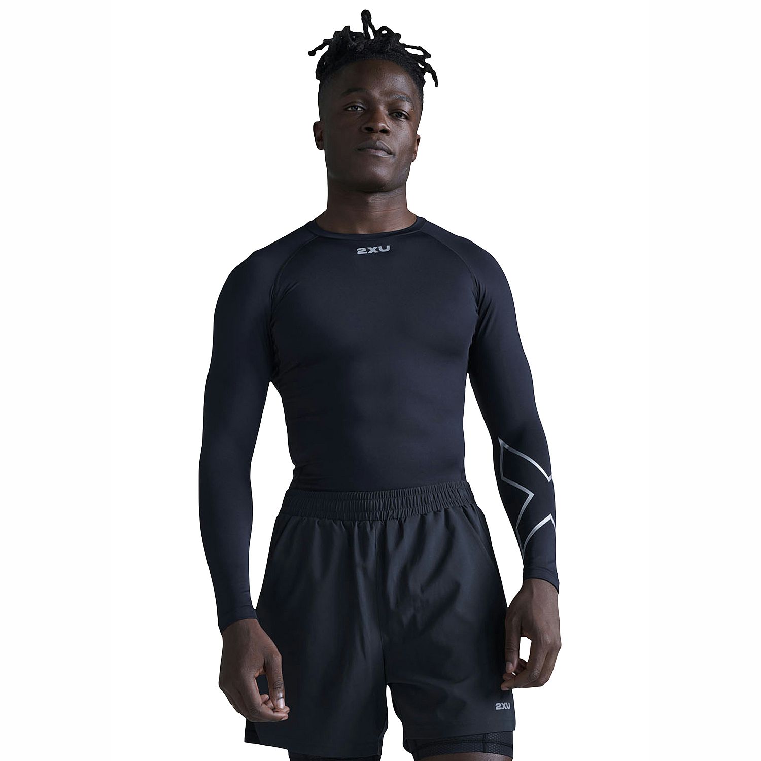 141791-2XU-Core-Compression-hardloopshirt-lange-mouw-BlackSilver-heren-afbeelding-5