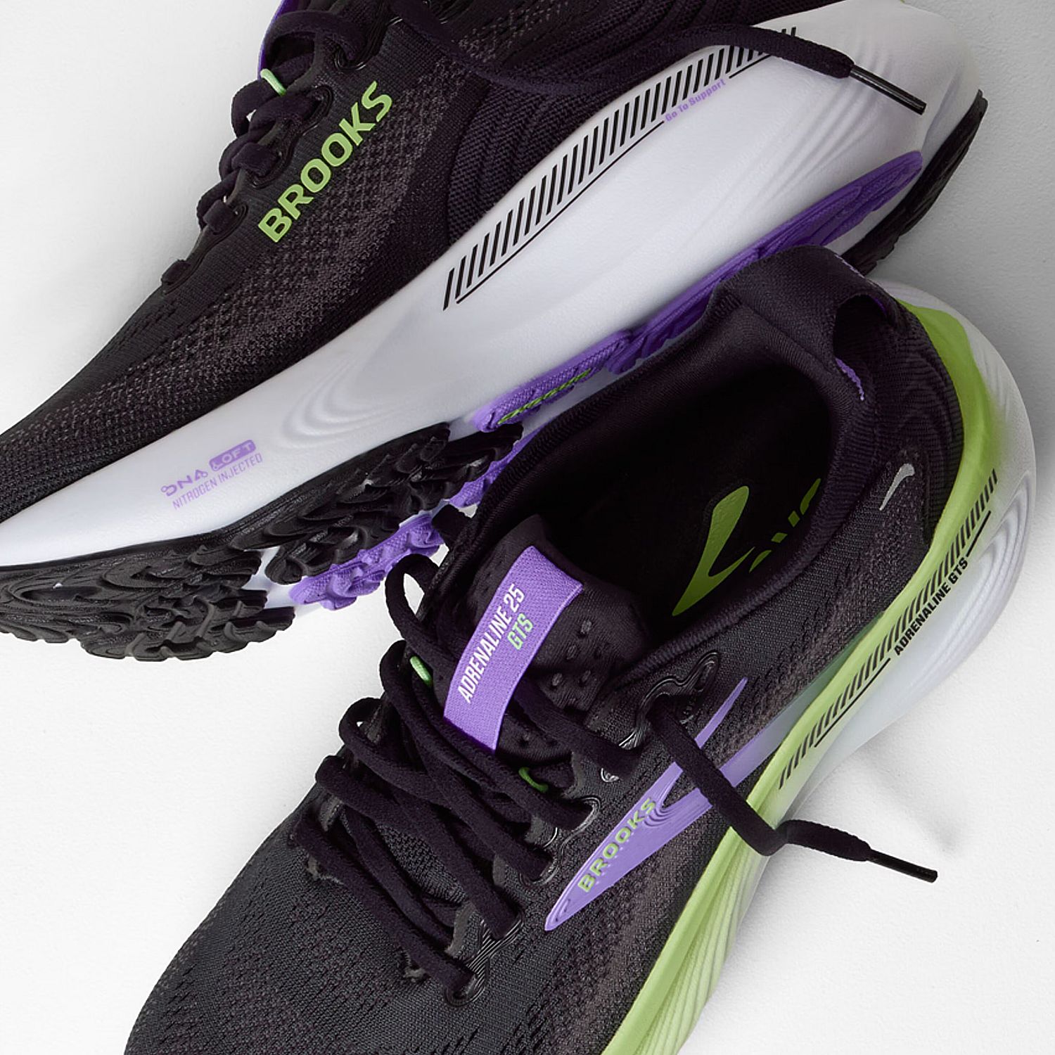 145184-Brooks-Adrenaline-GTS-25-hardloopschoenen-BlackBlackened-PearlPurple-dames-afbeelding-2