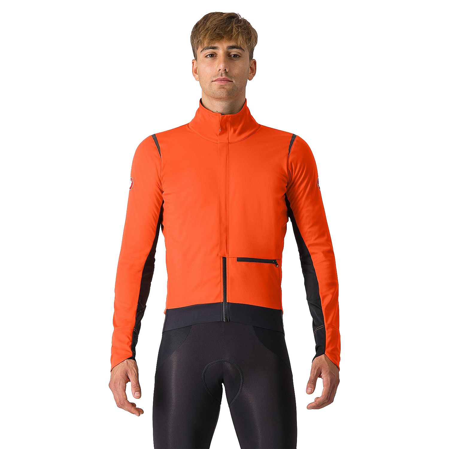 103124-Castelli-Alpha-Doppio-RoS-lange-mouw-fietsjack-brilliant-orangeblack-reflex-heren-afbeelding-1