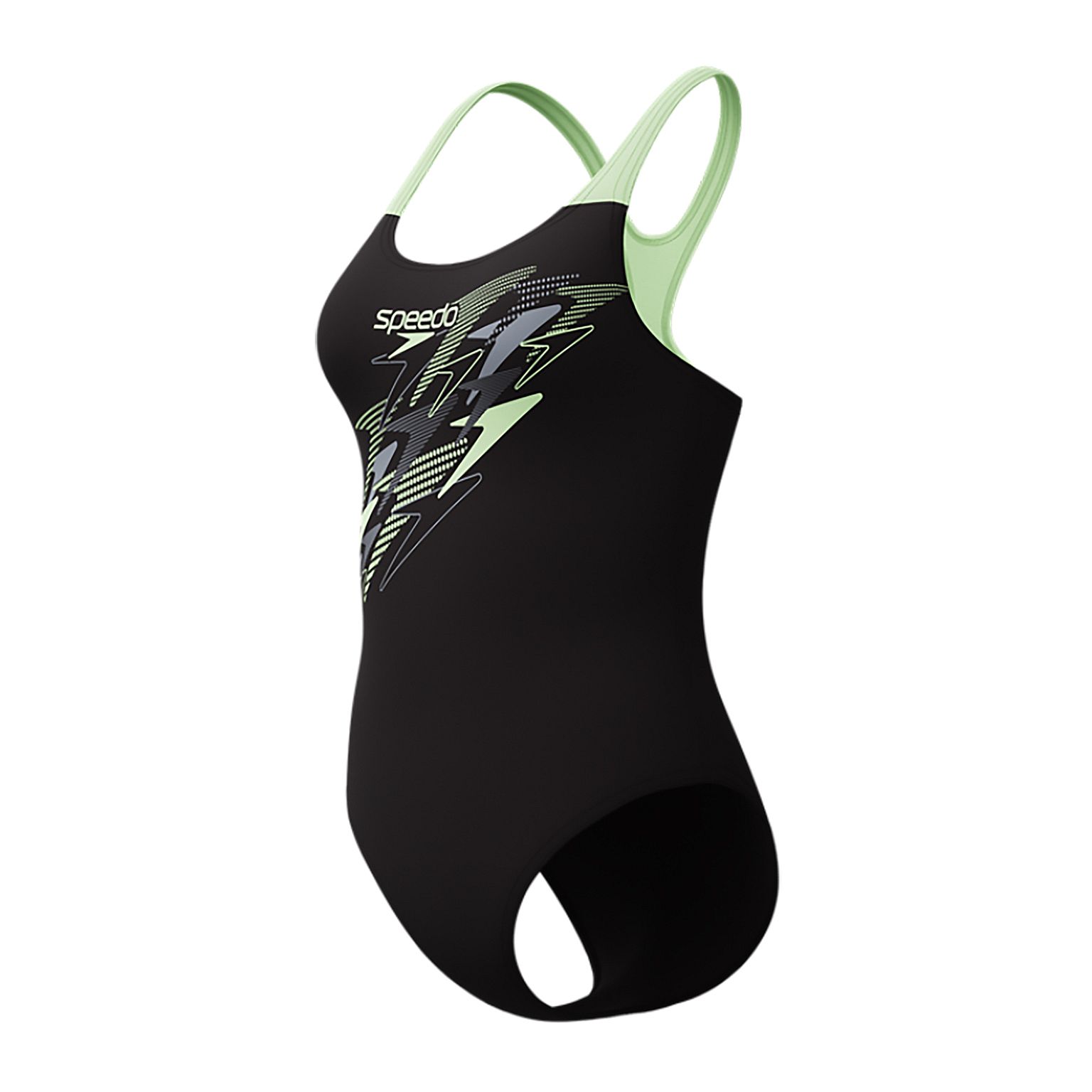 143520-Speedo-Medley-Logo-Medalist-badpak-zwartgroen-dames-afbeelding-1