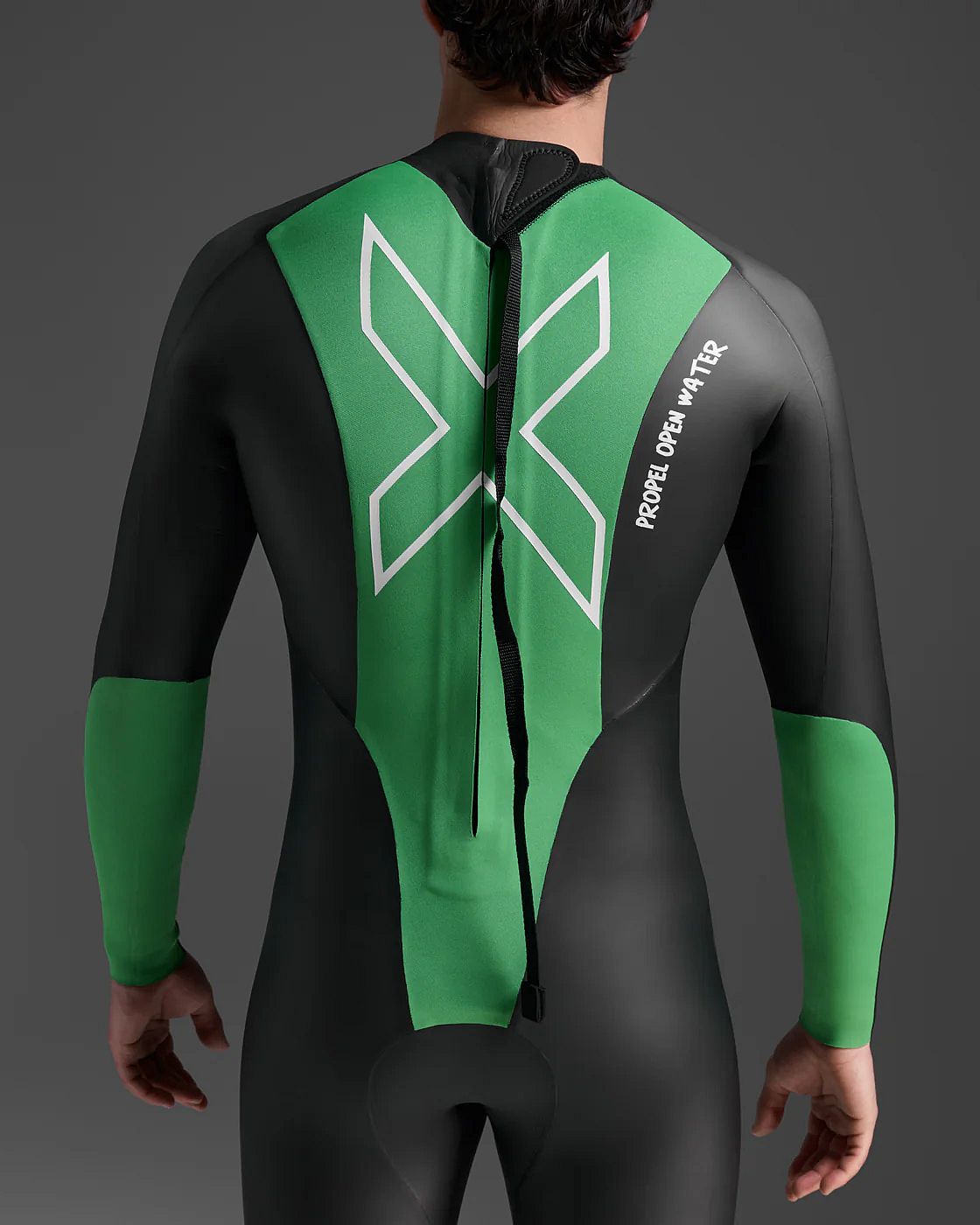 113402-2XU-Propel-Openwater-Wetsuit-BlackBright-Green-Heren-afbeelding-4