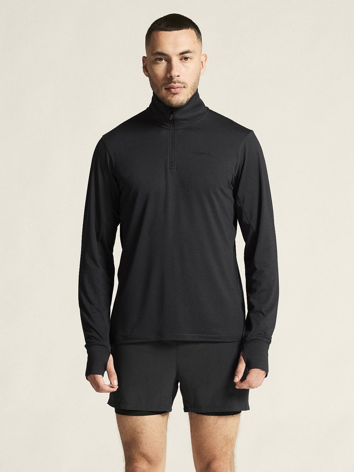 119065-Craft-Flow-Half-Zip-ondershirt-lange-mouw-zwart-heren-afbeelding-2