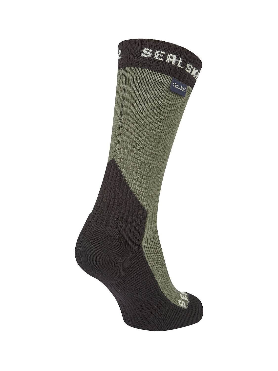 104022-Sealskinz-Stanfield-Extreme-cold-weather-mid-fietssok-olive-unisex-afbeelding-1