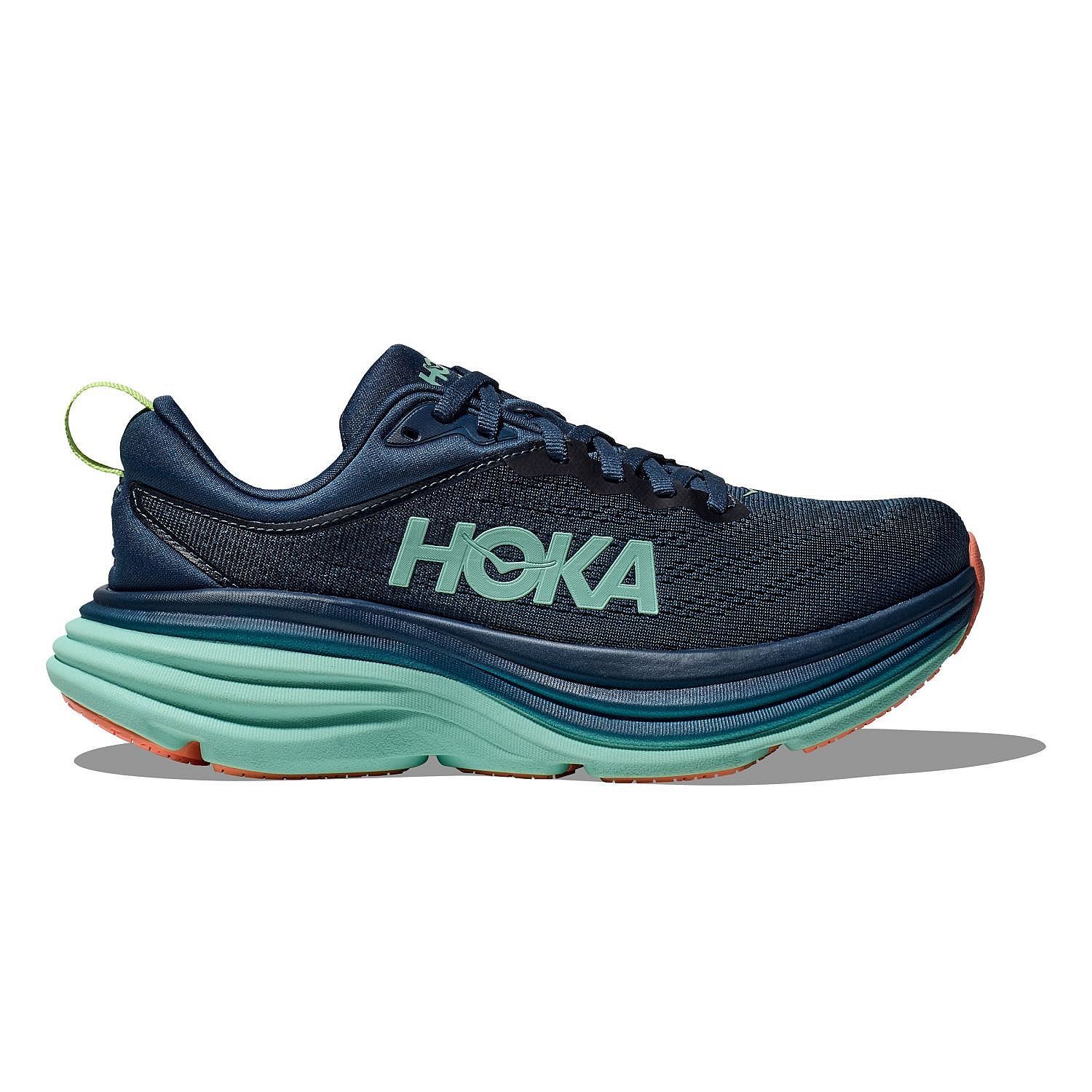 100907-Hoka-Bondi-8-hardloopschoenen-blauwgroenoranje-dames-afbeelding-1