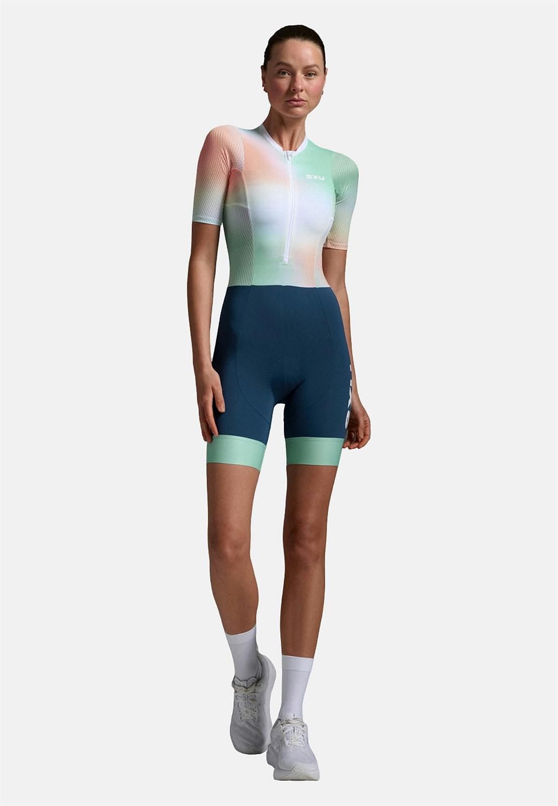 143276-2XU-Trisuit-Aero-Hex-korte-mouw-jelly-mintmajol-Dames-afbeelding-2