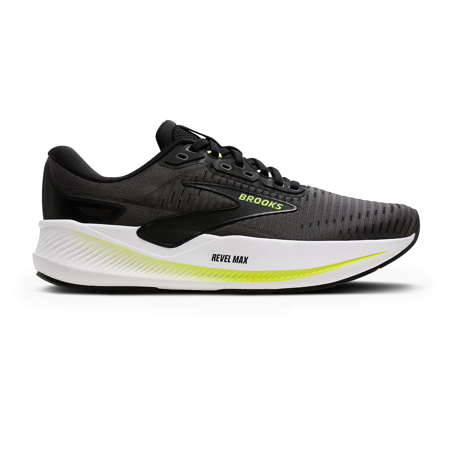 122347-Brooks-Revel-Max-hardloopschoenen-EbonyBlackNightlife-Gecko-heren-afbeelding-1