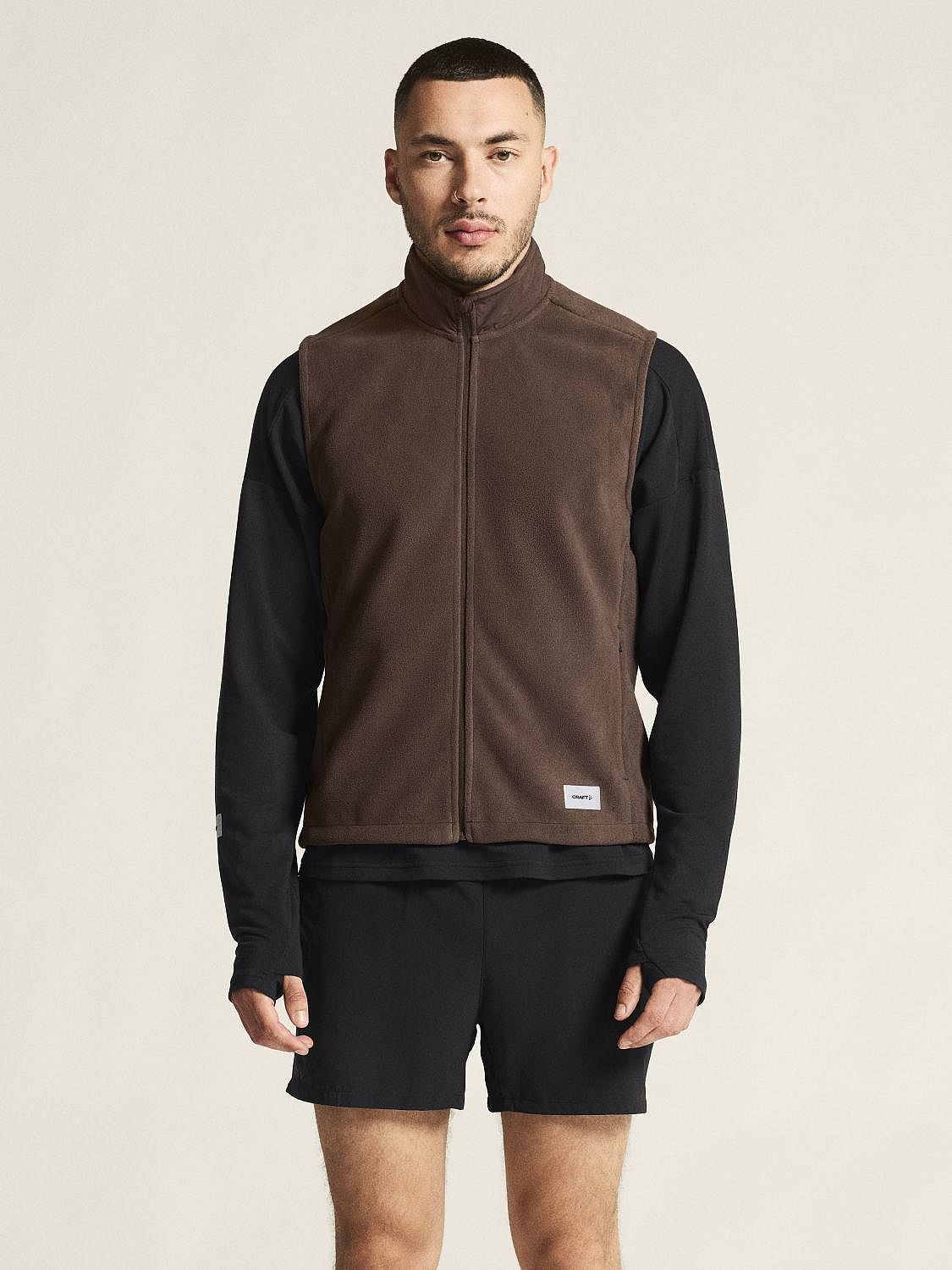 120288-Craft-Subz-Fleece-hardloopvest-mouwloos-bruin-heren-afbeelding-5