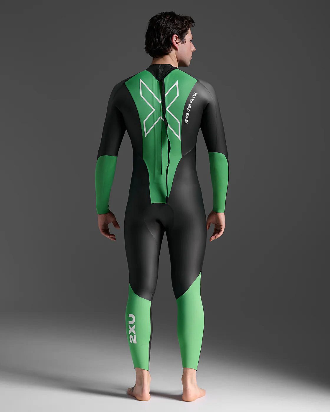 113402-2XU-Propel-Openwater-Wetsuit-BlackBright-Green-Heren-afbeelding-3