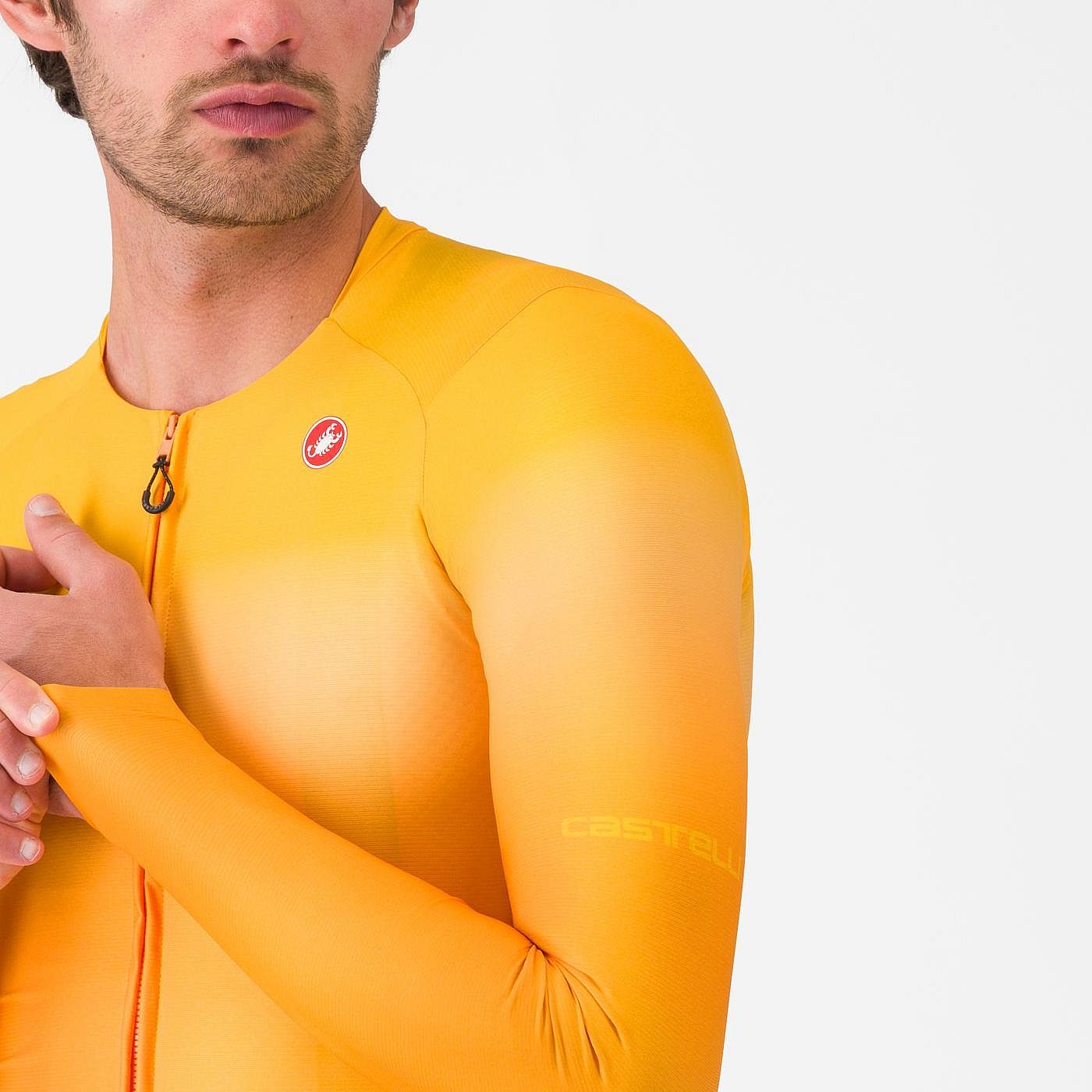 140416-Castelli-upf-long-sleeve-jersey-vivid-orange-heren-afbeelding-3
