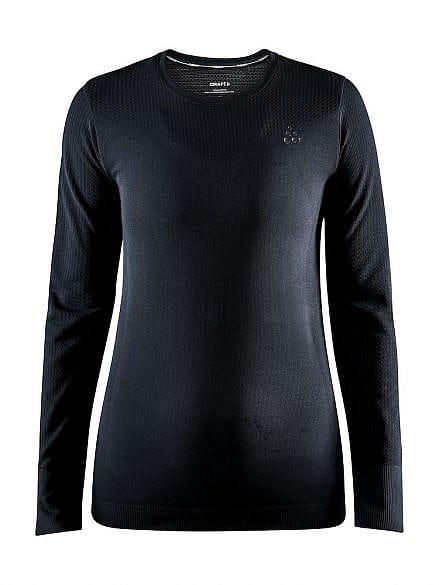 60479-Craft-Fuseknit-Light-lange-mouw-ondershirt-zwart-dames-afbeelding-1