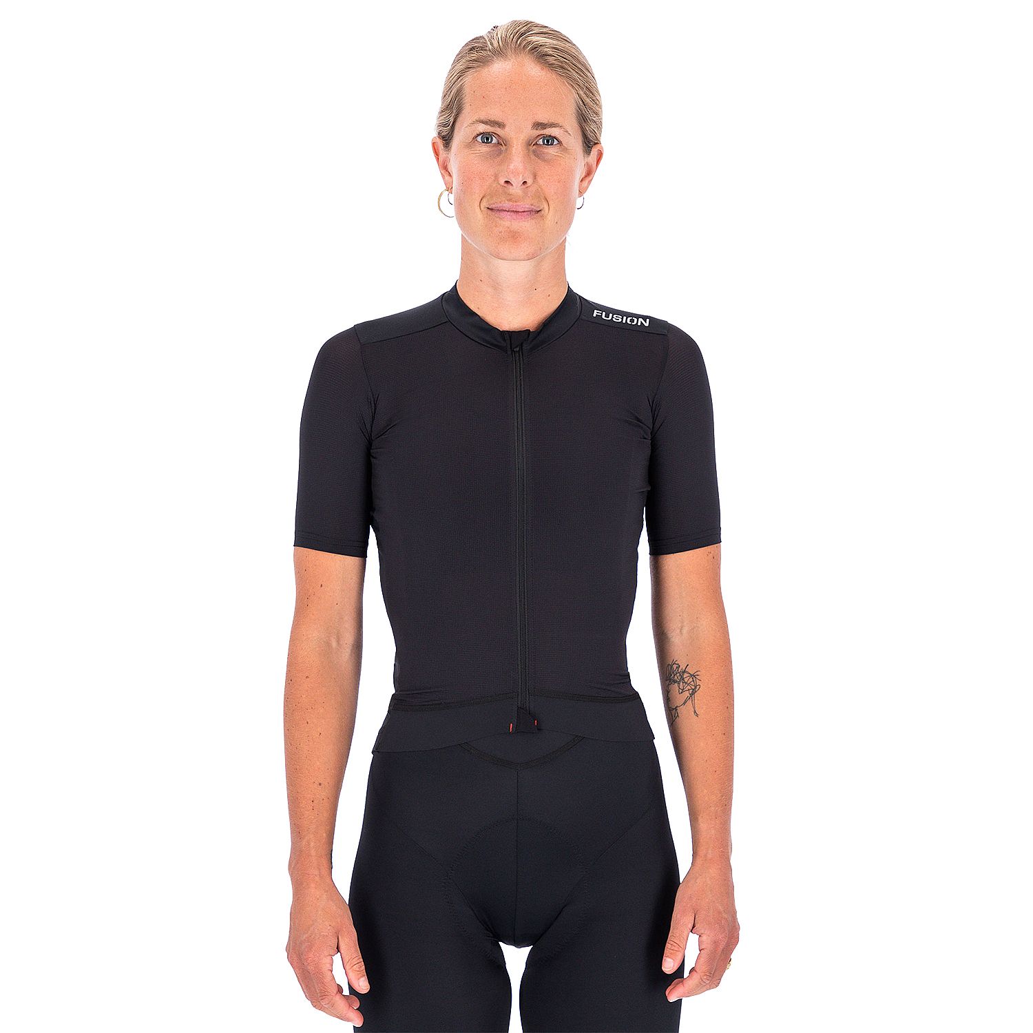 1056-BLK-Fusion-Cycling-Jersey-zwart-dames-afbeelding-1