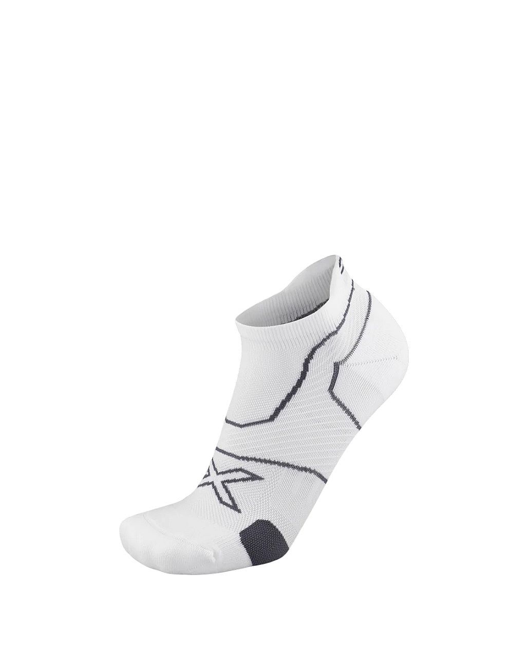 113821-2XU-Vectr-Cushion-No-Show-hardloopsokken-WhiteGrey-unisex-afbeelding-1