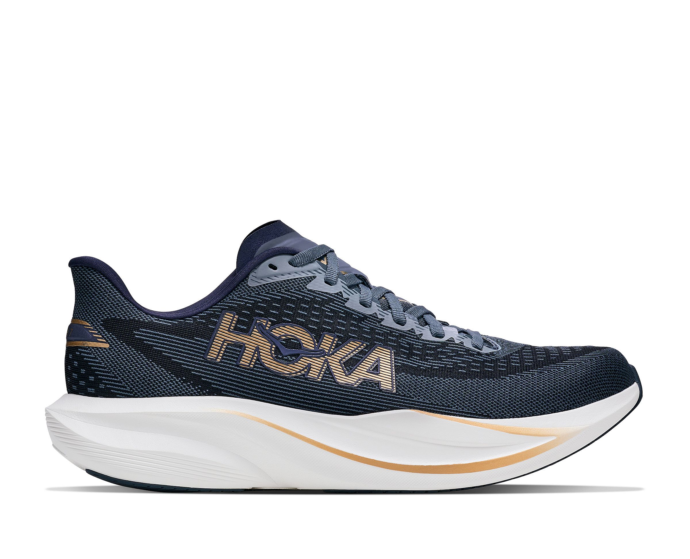 144847-Hoka-Mach-7-hardloopschoenen-faded-navygold-dames-afbeelding-1