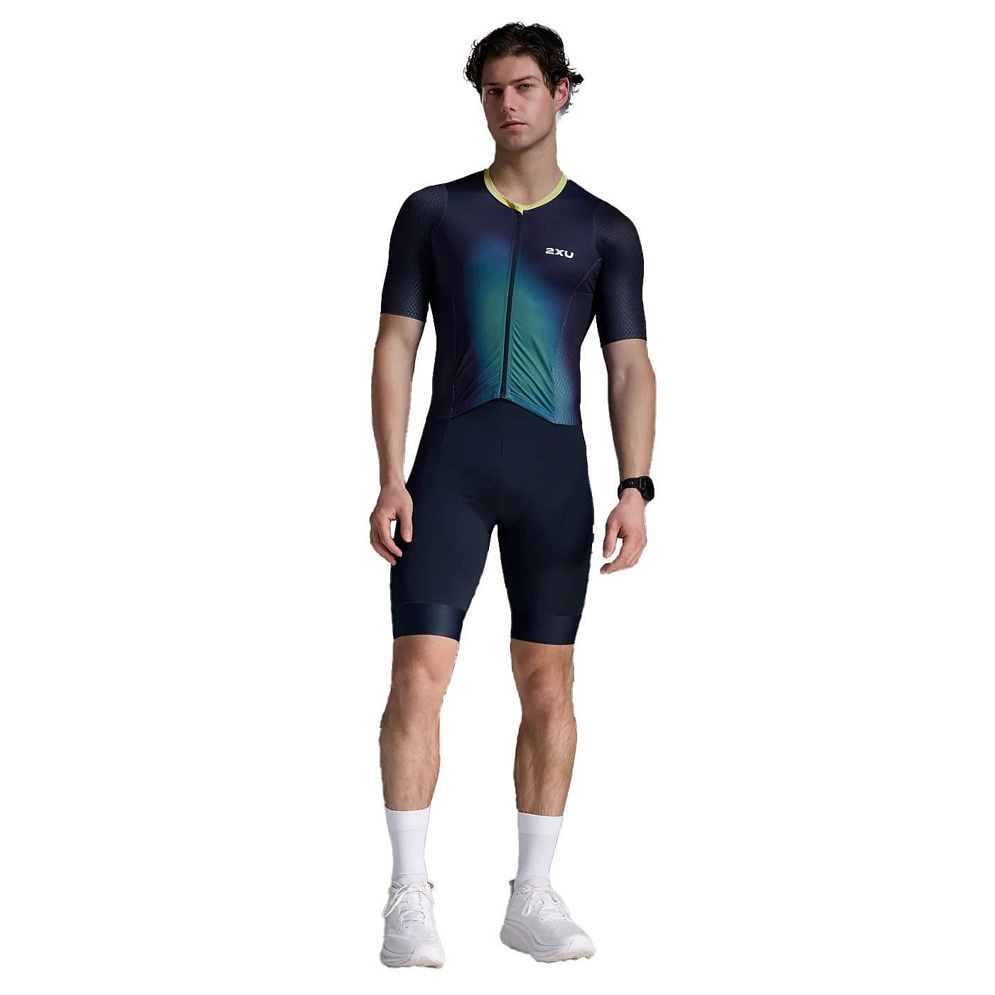 113330-2XU-Aero-Hex-Trisuit-korte-mouw-MidnightCool-Matcha-Heren-afbeelding-1